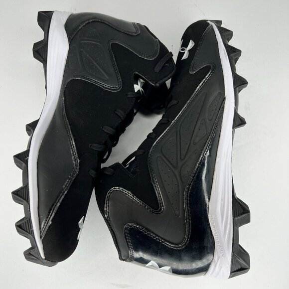 Under Armour Mens 1247242-001 Black Synthetic Lace Up Size 12 Football Cleats - Picture 6 of 9